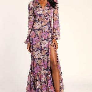 [NWT] Lulus Floral Feeling Sweet Wrap Maxi Dress (new this season)